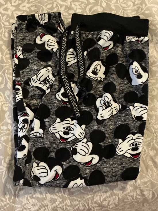 Disney Other - Disney Black & Grey Mickey Mouse Face Print Joggers